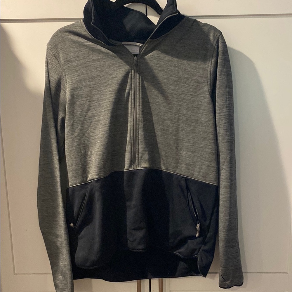 Columbia Gray and Black Color-Block Hoodie